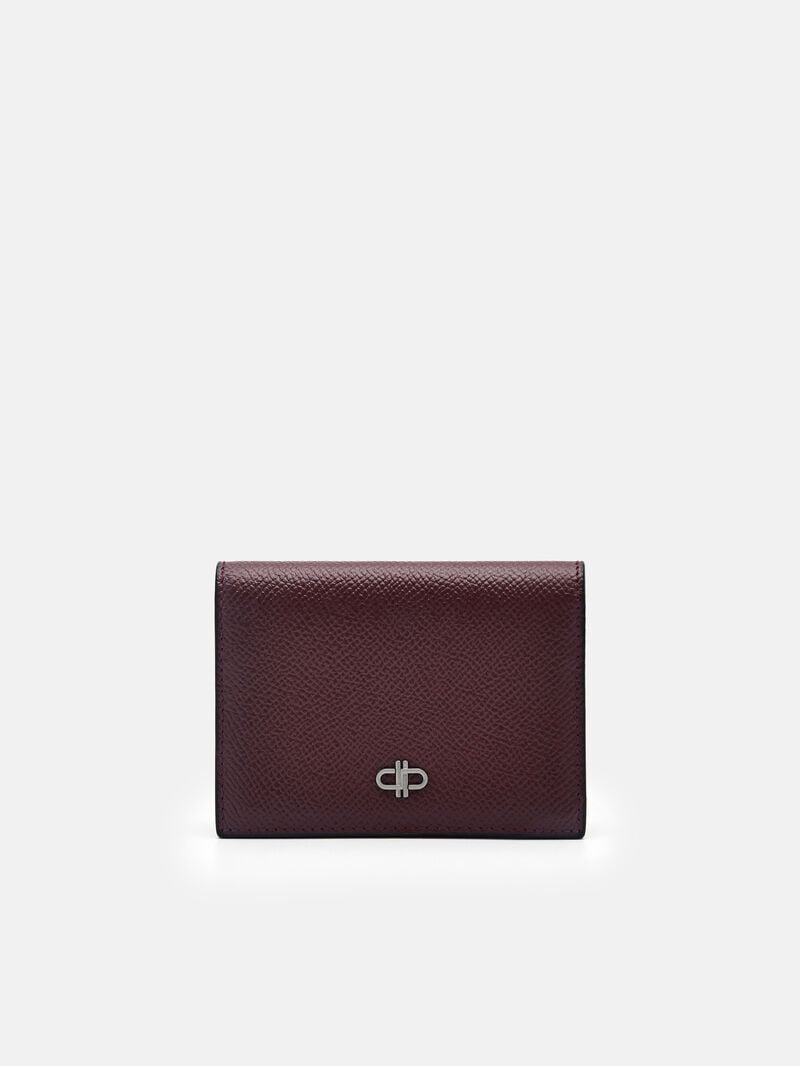 Pedro Icon Leather Bi-Fold Men Card Holders Mahogany | Q9Q-2214