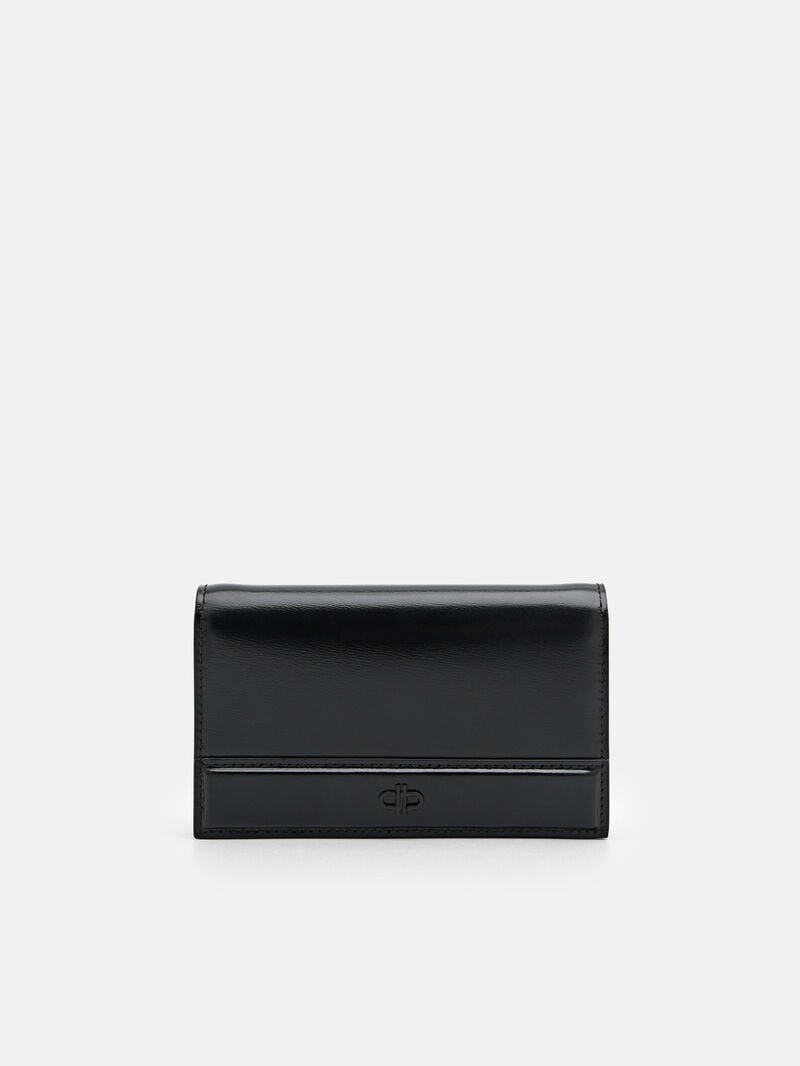 Pedro Icon Leather Bi-Fold Women Wallets Black | Q9Q-2213