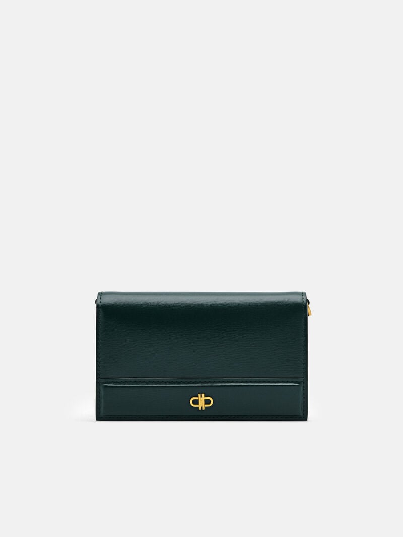 Pedro Icon Leather Bi-Fold Women Wallets Dark Green | Q9Q-2212