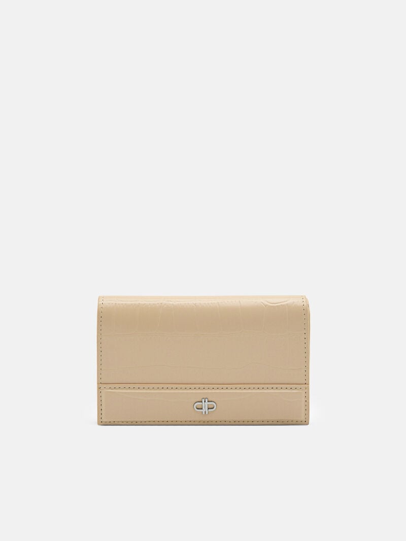 Pedro Icon Leather Bi-Fold Women Wallets Nude | Q9Q-2211