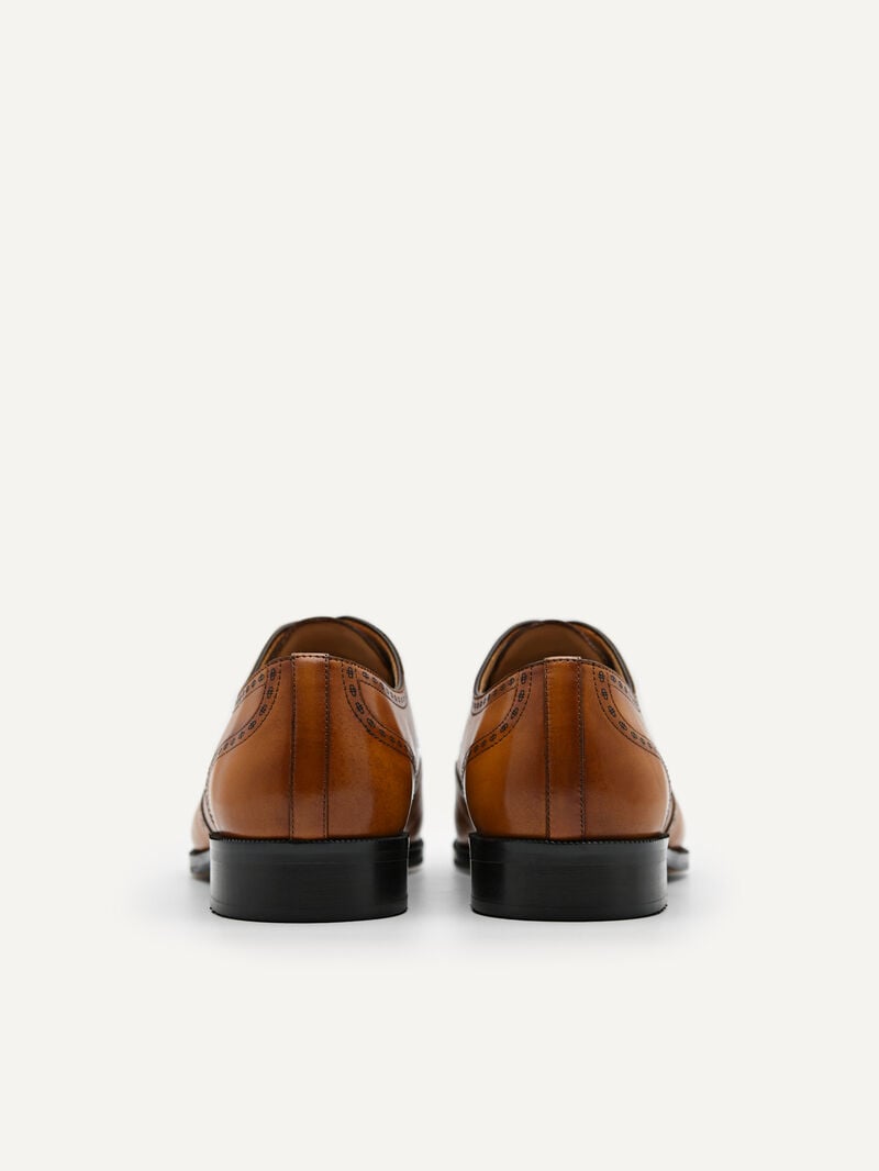 Pedro Icon Leather Brogue Derby Shoes Men Lace Up Shoes Camel | Q9Q-2424