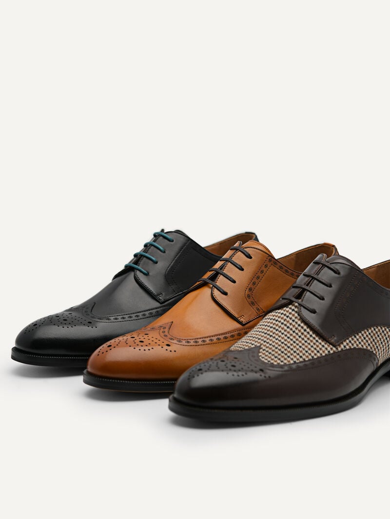 Pedro Icon Leather Brogue Derby Shoes Men Lace Up Shoes Camel | Q9Q-2424