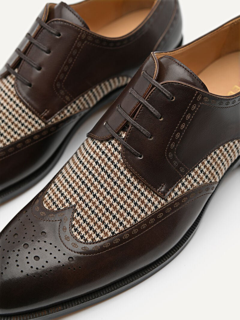 Pedro Icon Leather Brogue Derby Shoes Men Lace Up Shoes Brown | Q9Q-2423