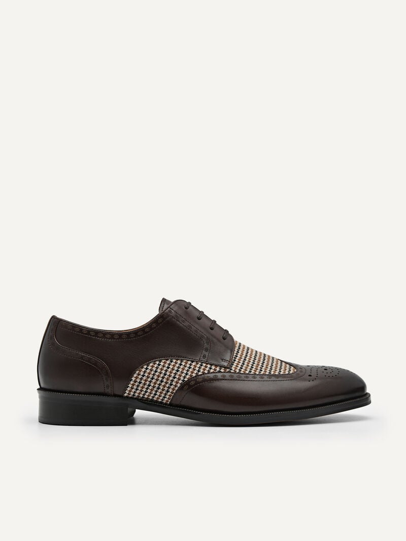 Pedro Icon Leather Brogue Derby Shoes Men Lace Up Shoes Brown | Q9Q-2423