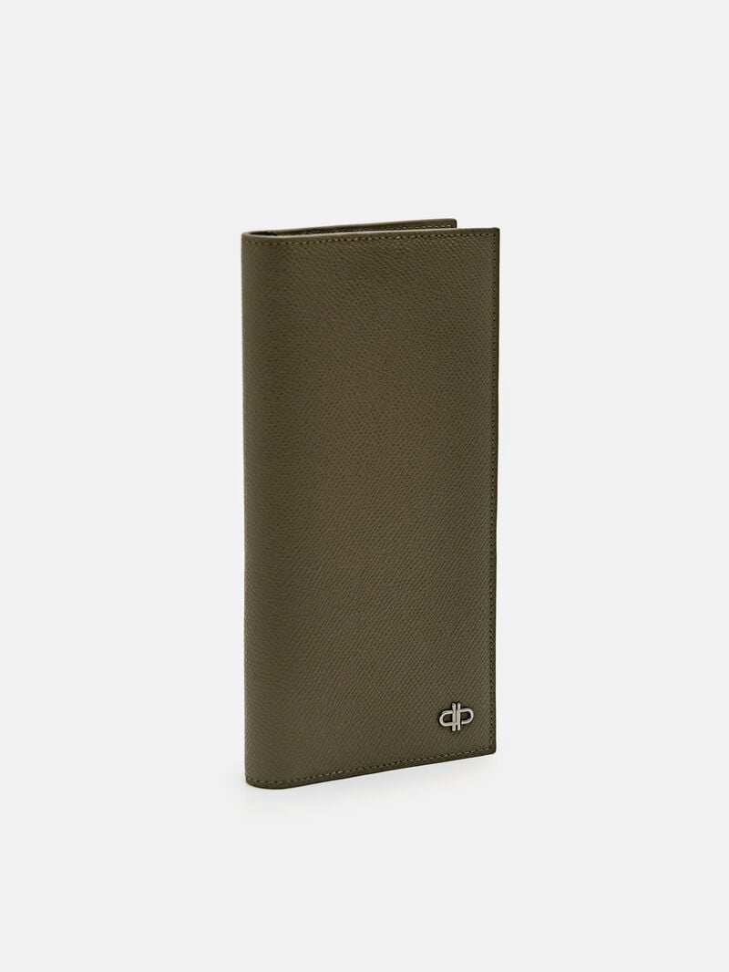 Pedro Icon Leather Long Men Wallets Military Green | Q9Q-2263