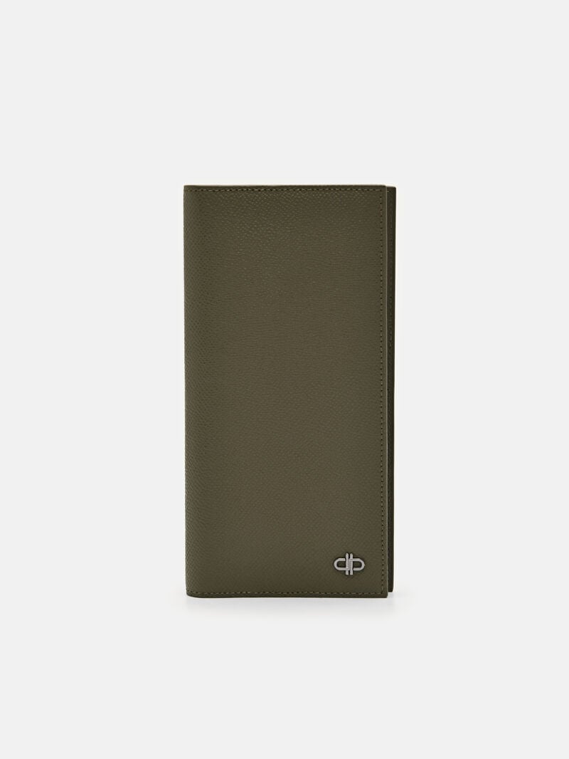 Pedro Icon Leather Long Men Wallets Military Green | Q9Q-2263