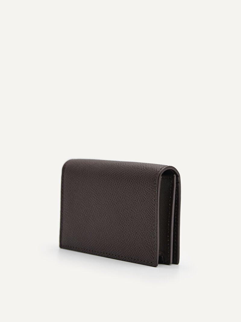 Pedro Icon Leather Men Card Holders Dark Brown | Q9Q-2294