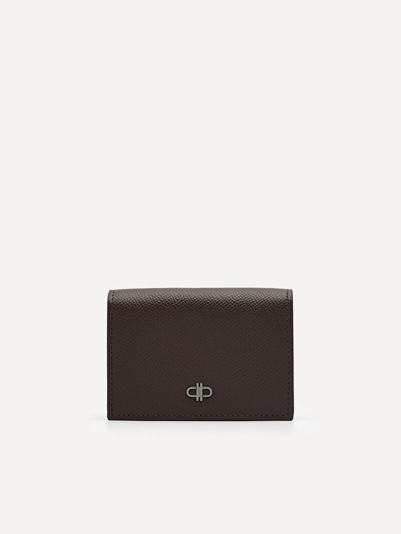 Pedro Icon Leather Men Card Holders Dark Brown | Q9Q-2294