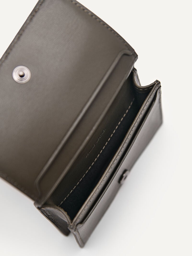 Pedro Icon Leather Men Card Holders Military Green | Q9Q-2292