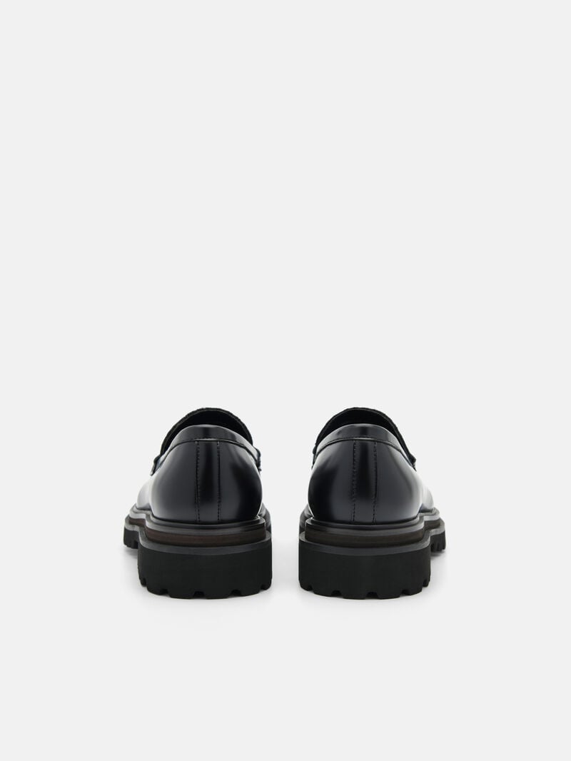 Pedro Icon Leather Men Loafers Black | Q9Q-2441