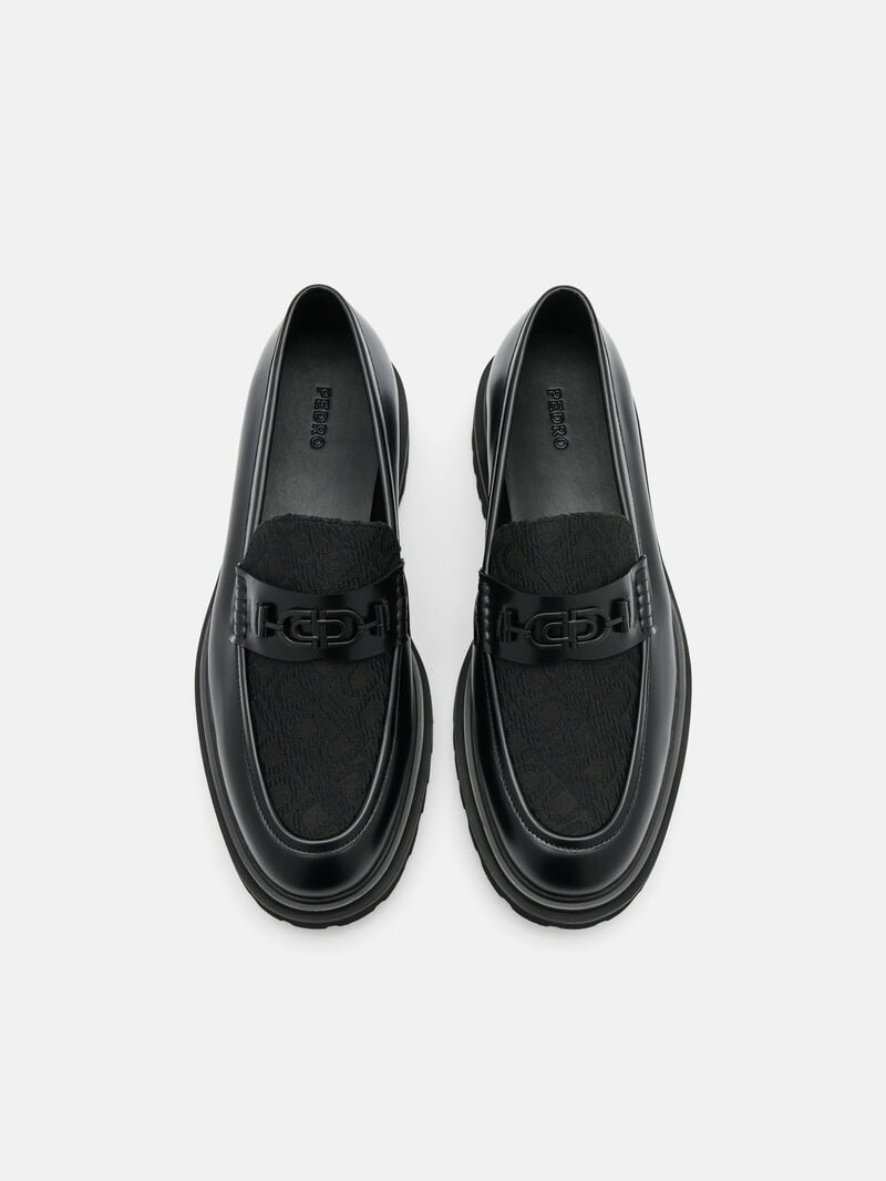 Pedro Icon Leather Men Loafers Black | Q9Q-2441