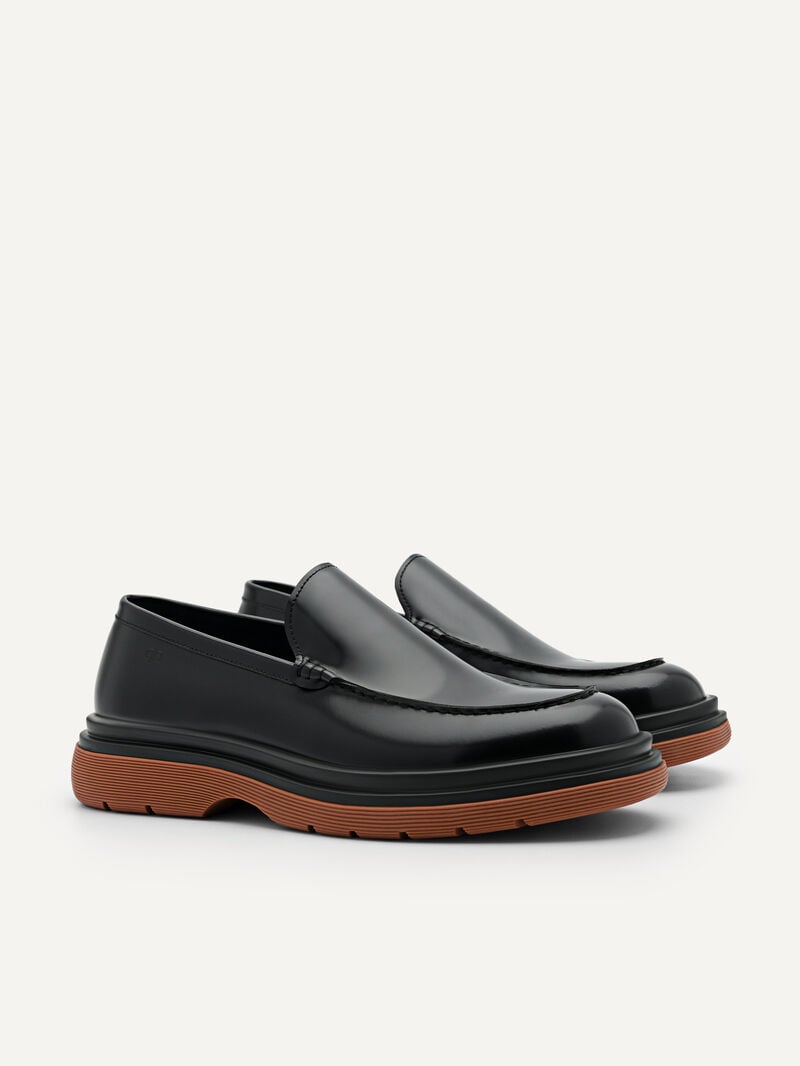 Pedro Icon Leather Men Loafers Black | Q9Q-2439