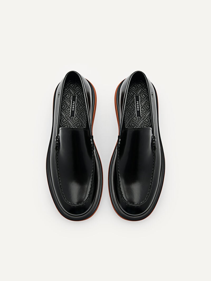 Pedro Icon Leather Men Loafers Black | Q9Q-2439
