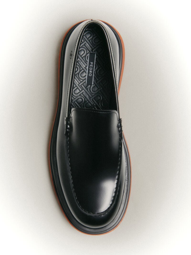 Pedro Icon Leather Men Loafers Black | Q9Q-2439