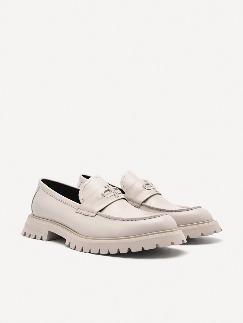 Pedro Icon Leather Men Loafers Taupe | Q9Q-2437