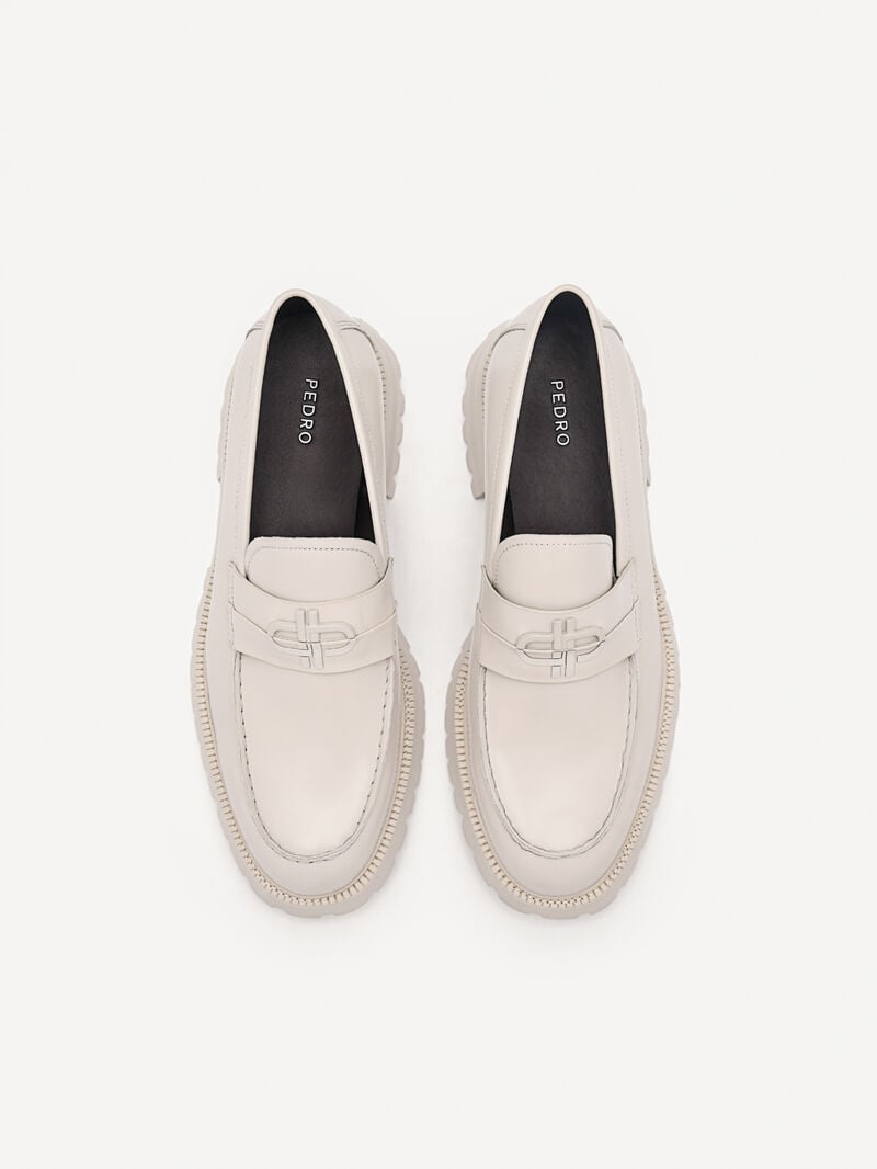 Pedro Icon Leather Men Loafers Taupe | Q9Q-2437