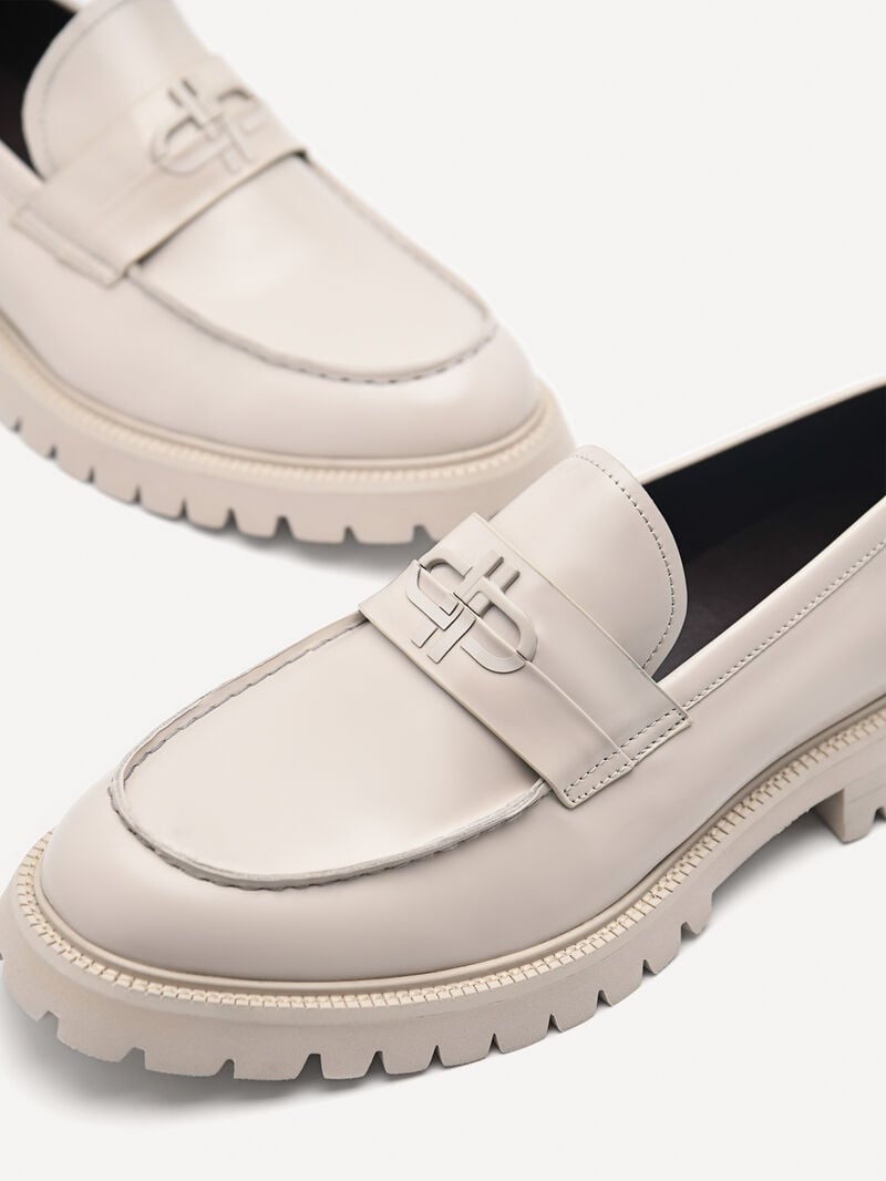 Pedro Icon Leather Men Loafers Taupe | Q9Q-2437