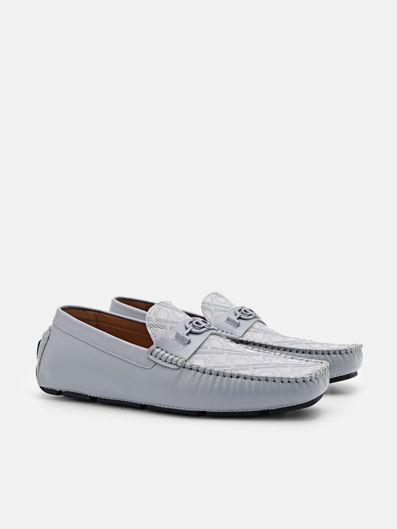 Pedro Icon Leather Men Moccasins Grey | Q9Q-2433