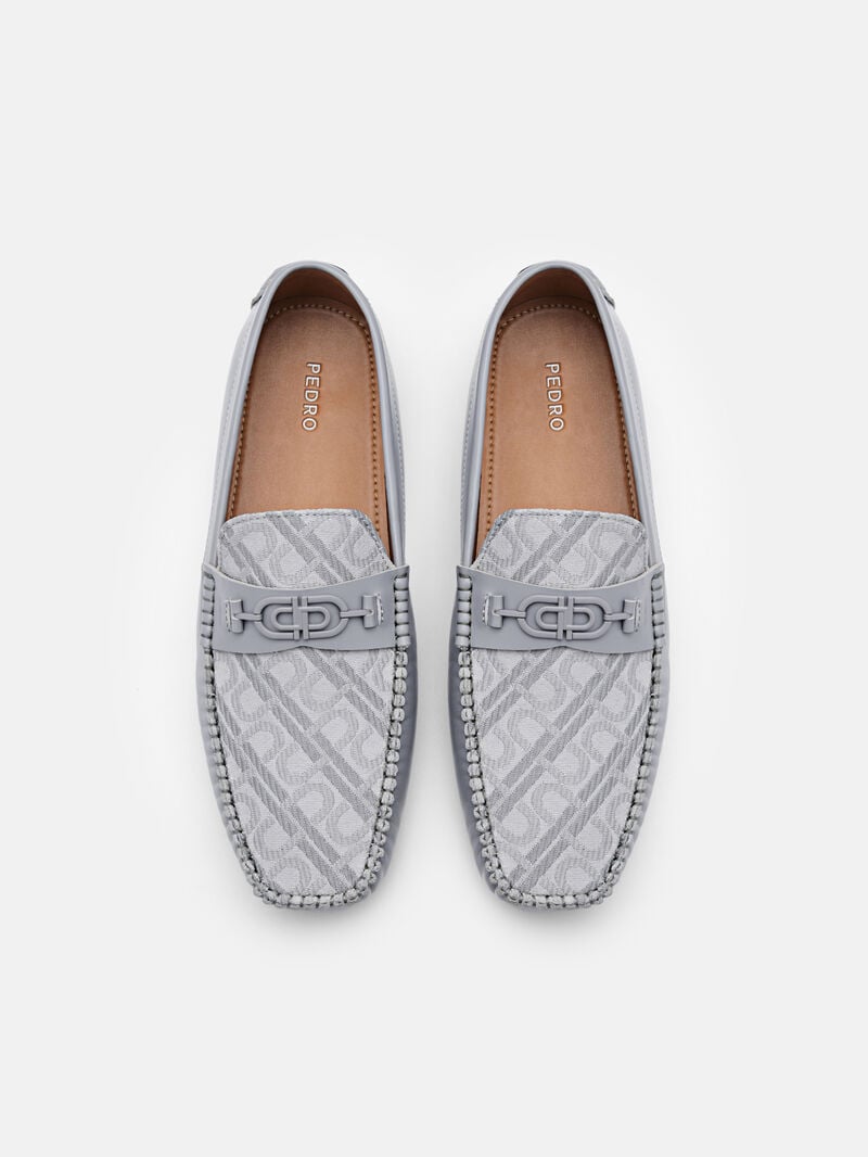 Pedro Icon Leather Men Moccasins Grey | Q9Q-2433