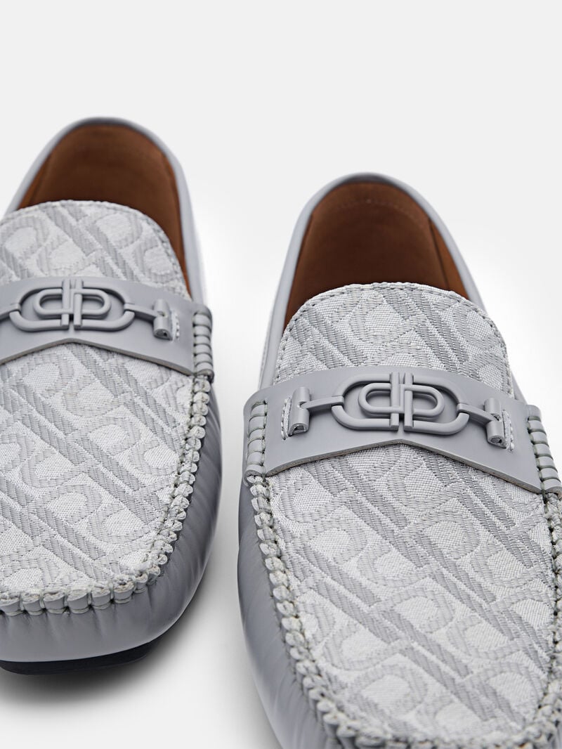 Pedro Icon Leather Men Moccasins Grey | Q9Q-2433