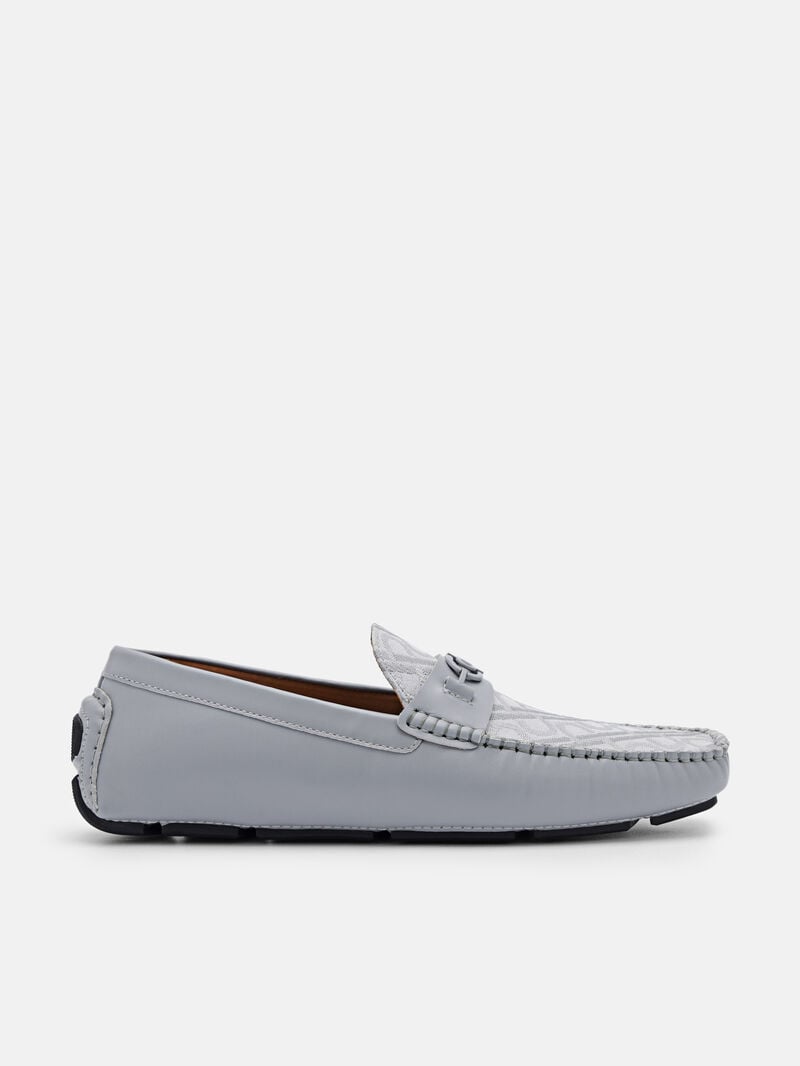 Pedro Icon Leather Men Moccasins Grey | Q9Q-2433