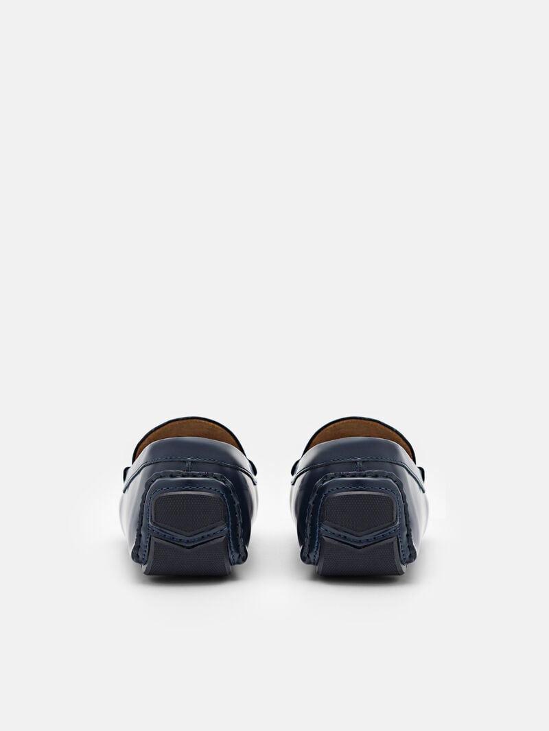 Pedro Icon Leather Men Moccasins Navy | Q9Q-2434