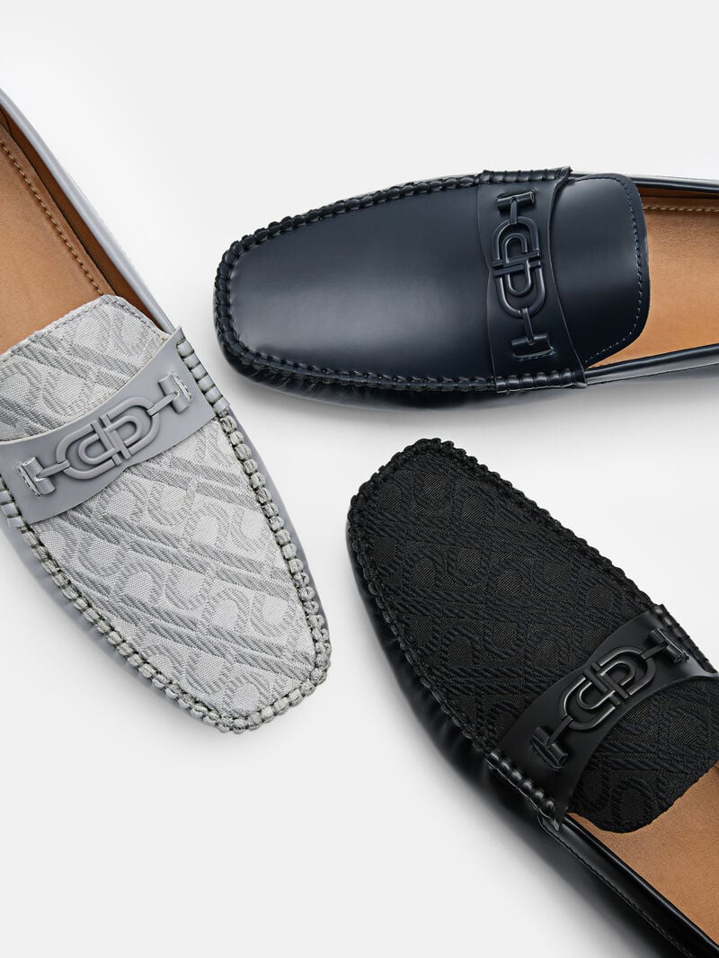 Pedro Icon Leather Men Moccasins Navy | Q9Q-2434