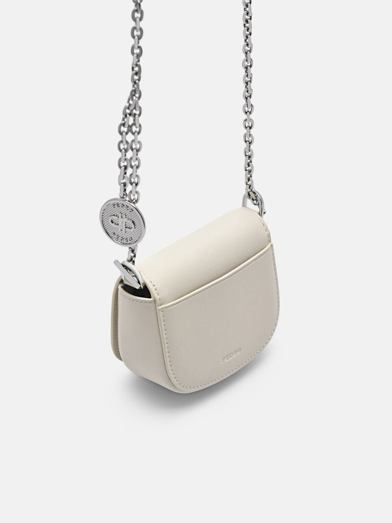 Pedro Icon Leather Micro Sling Pouch Women Pouches Beige | Q9Q-2260