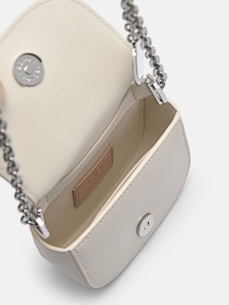 Pedro Icon Leather Micro Sling Pouch Women Pouches Beige | Q9Q-2260