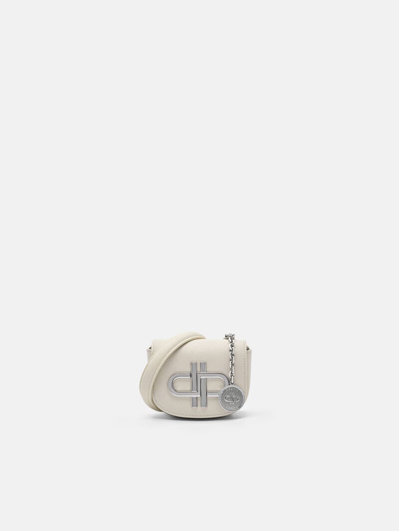Pedro Icon Leather Micro Sling Pouch Women Pouches Beige | Q9Q-2260