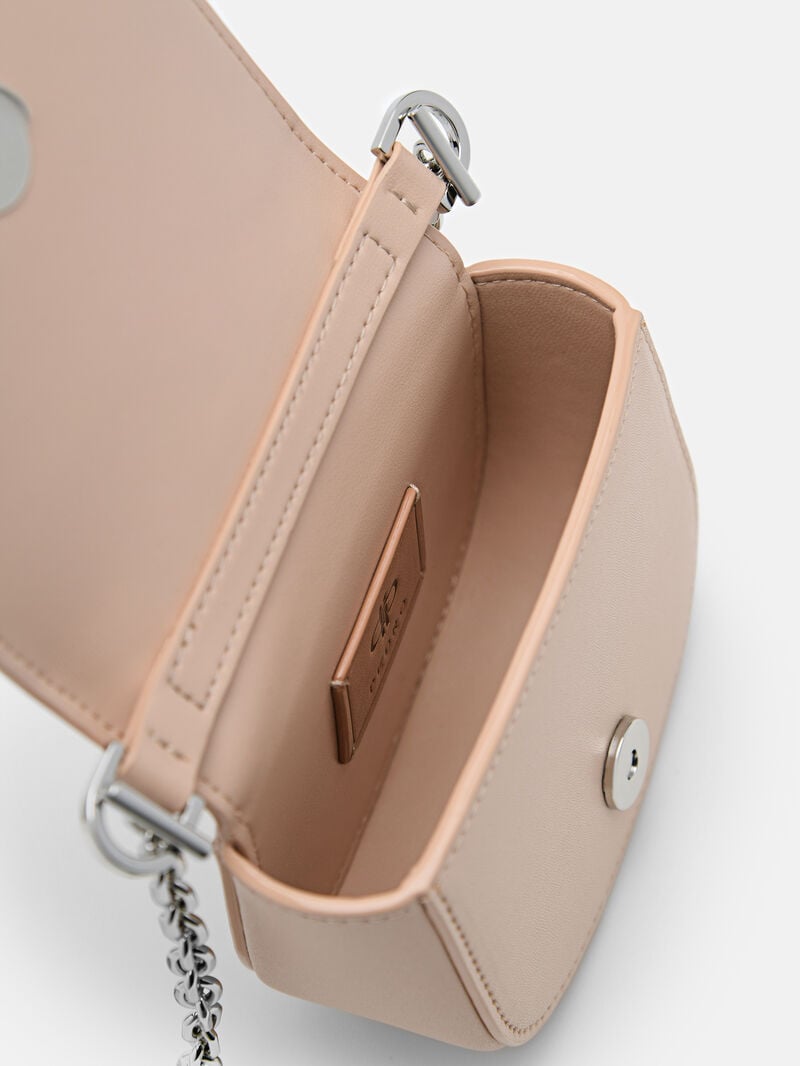 Pedro Icon Leather Micro Sling Pouch Women Pouches Nude | Q9Q-2259