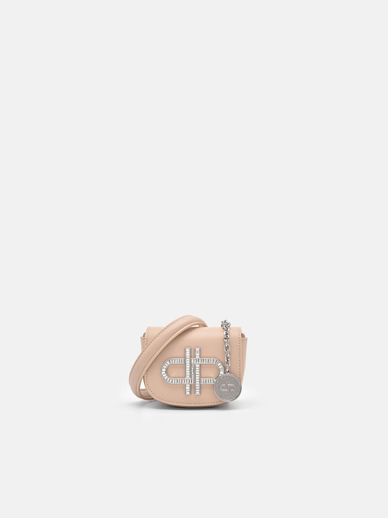 Pedro Icon Leather Micro Sling Pouch Women Pouches Nude | Q9Q-2259