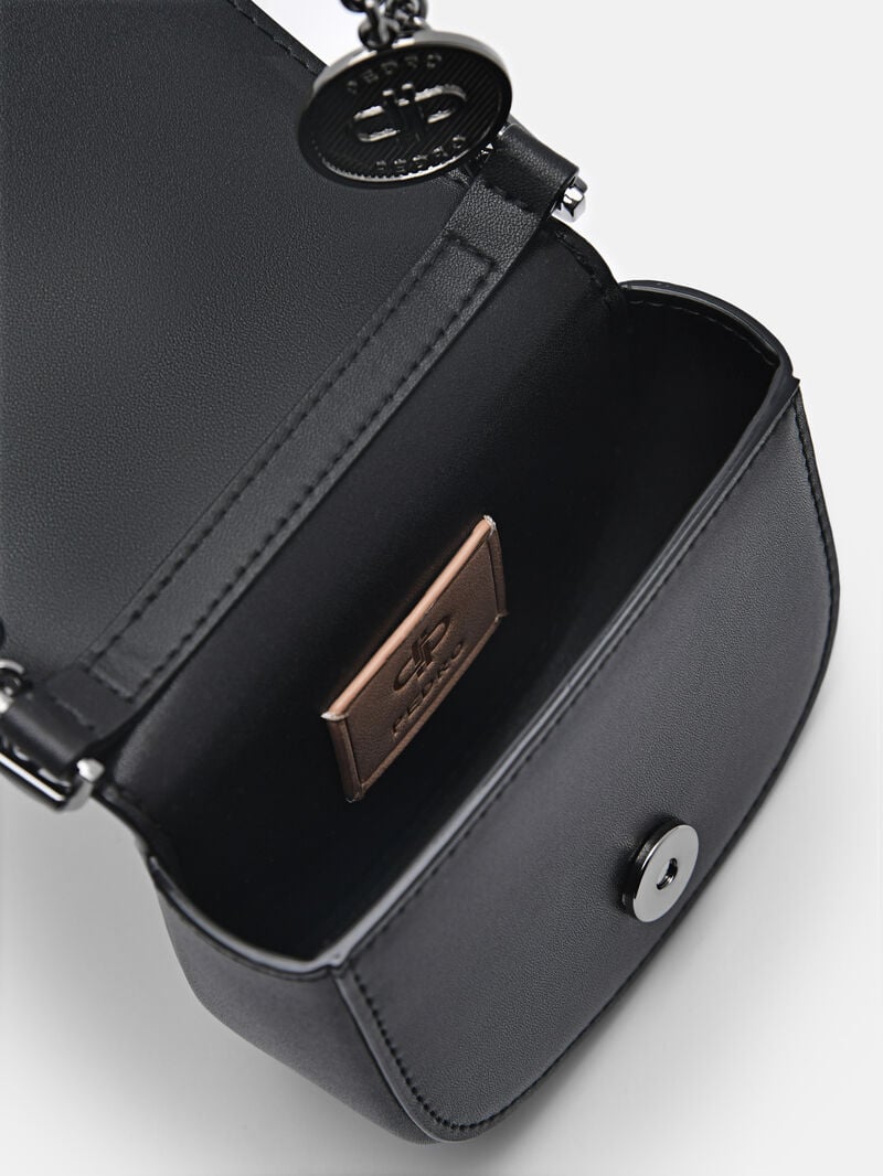 Pedro Icon Leather Micro Sling Pouch Women Pouches Black | Q9Q-2258
