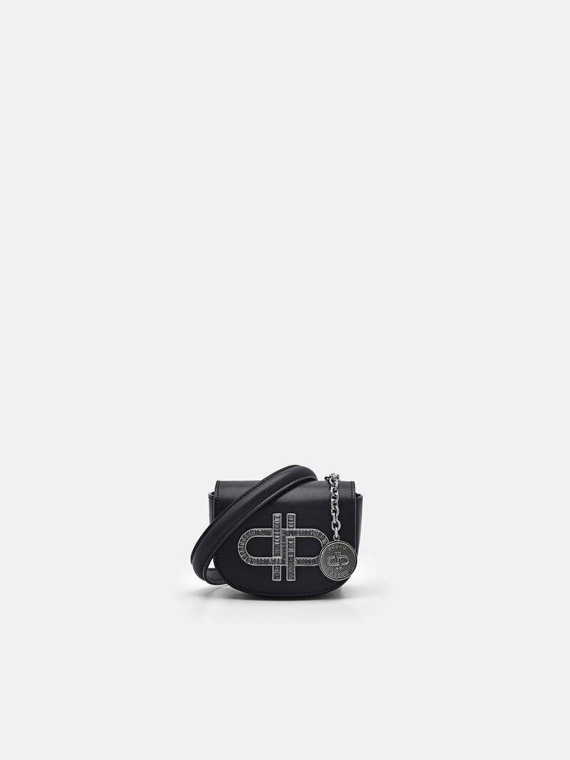 Pedro Icon Leather Micro Sling Pouch Women Pouches Black | Q9Q-2258