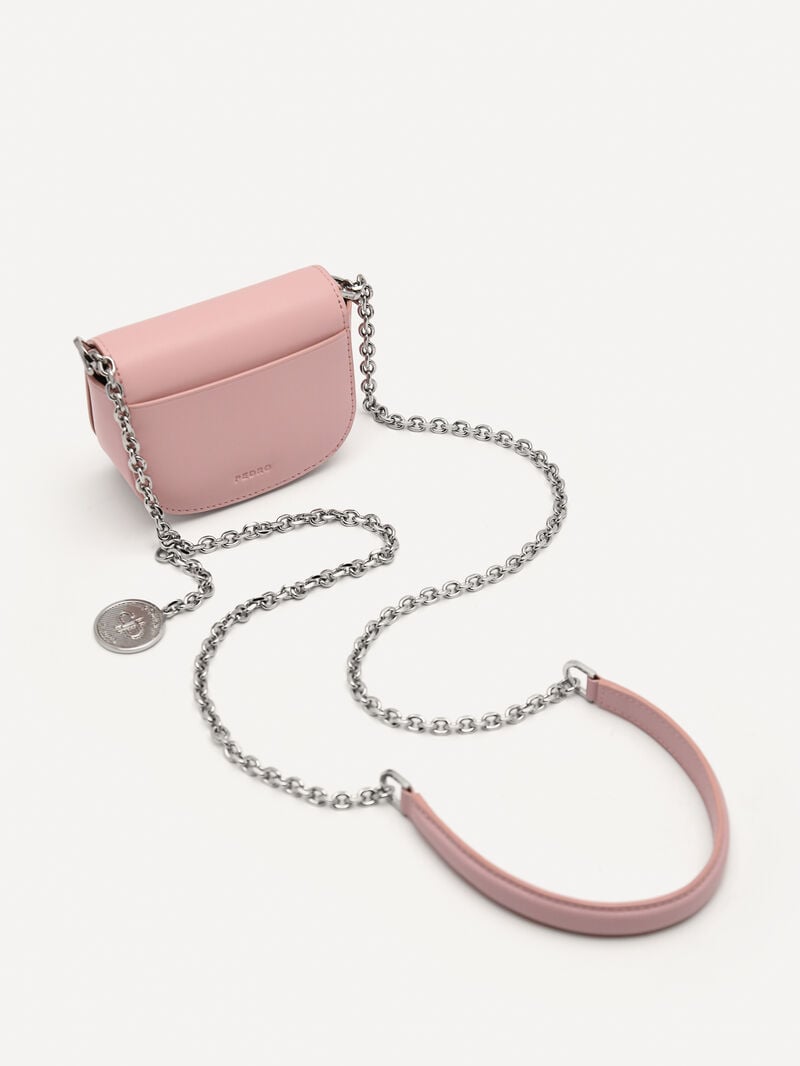 Pedro Icon Leather Micro Sling Pouch Women Pouches Pink | Q9Q-2257