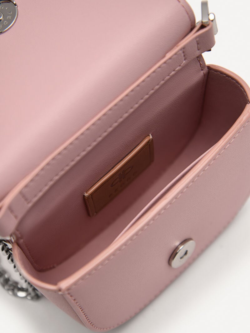 Pedro Icon Leather Micro Sling Pouch Women Pouches Pink | Q9Q-2257