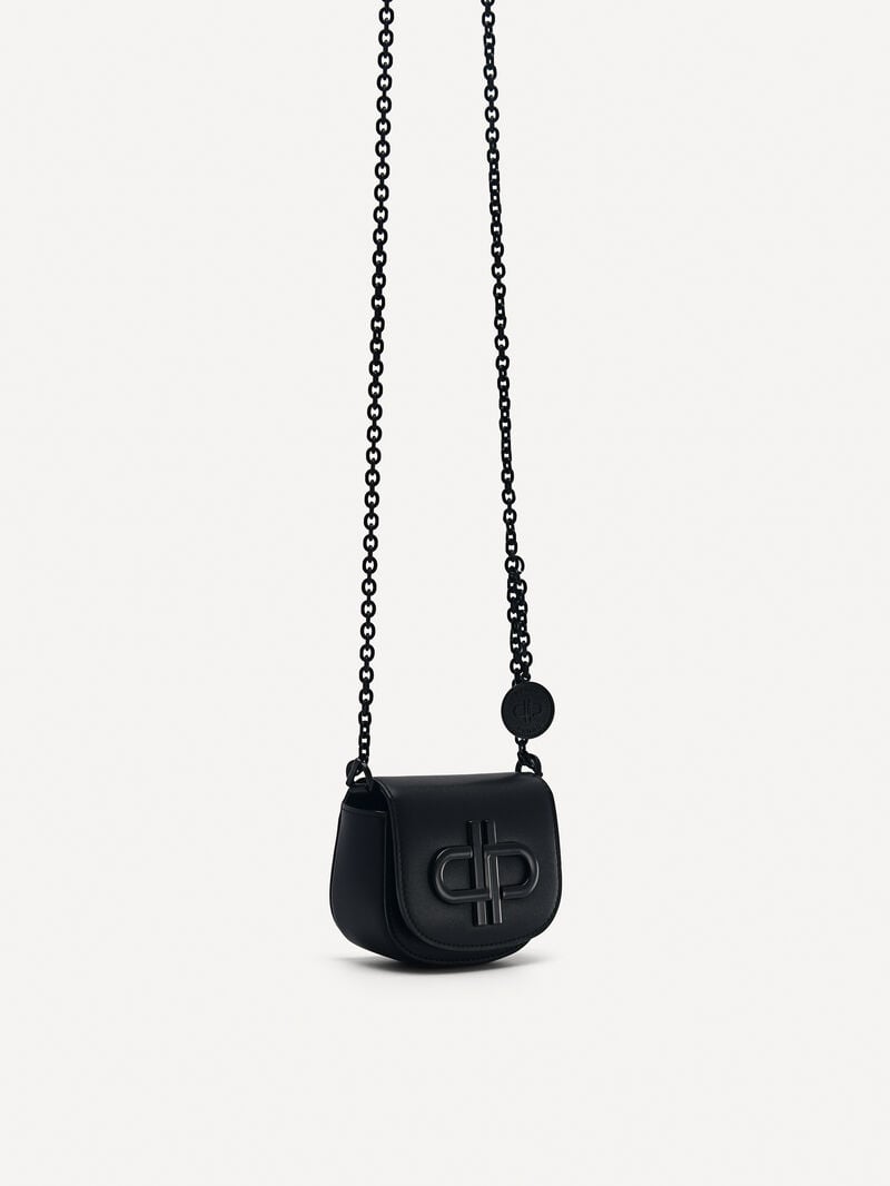 Pedro Icon Leather Micro Sling Pouch Women Pouches Black | Q9Q-2256