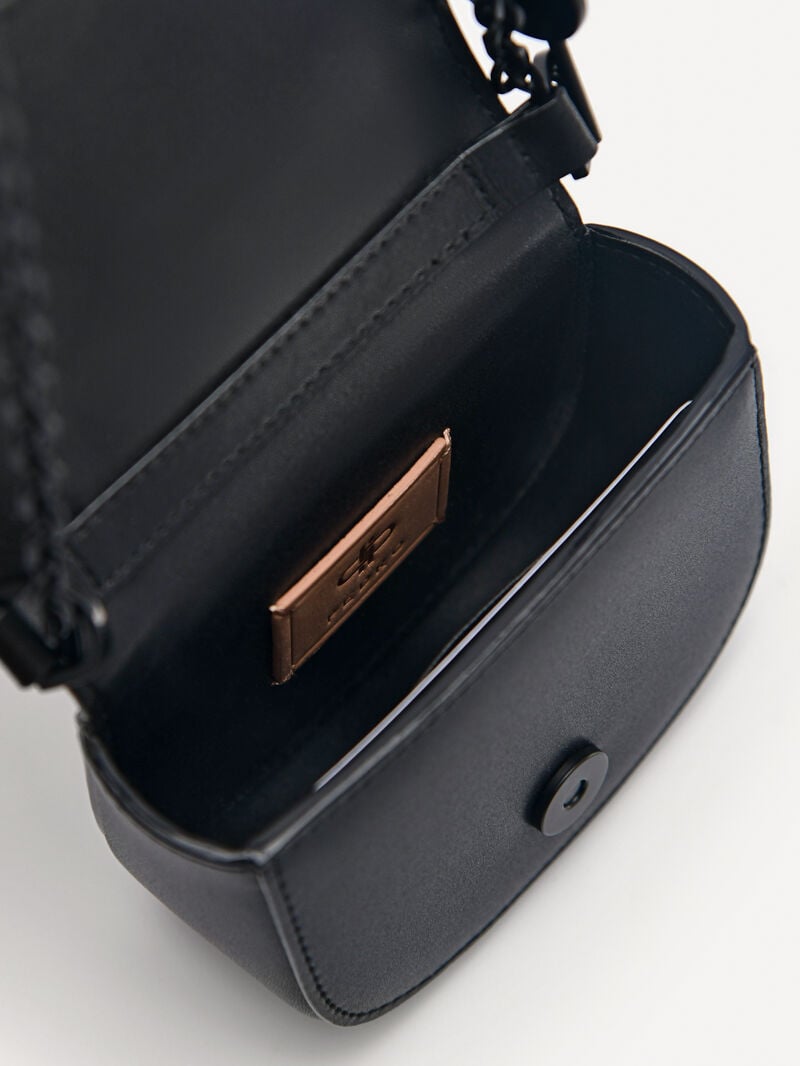 Pedro Icon Leather Micro Sling Pouch Women Pouches Black | Q9Q-2256