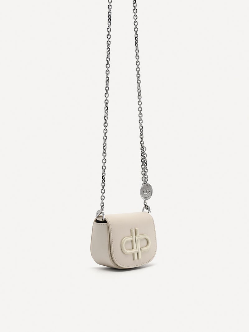Pedro Icon Leather Micro Sling Pouch Women Pouches Beige | Q9Q-2255
