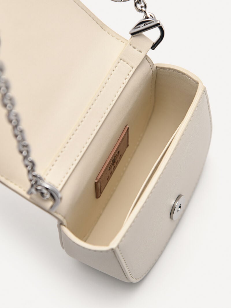 Pedro Icon Leather Micro Sling Pouch Women Pouches Beige | Q9Q-2255