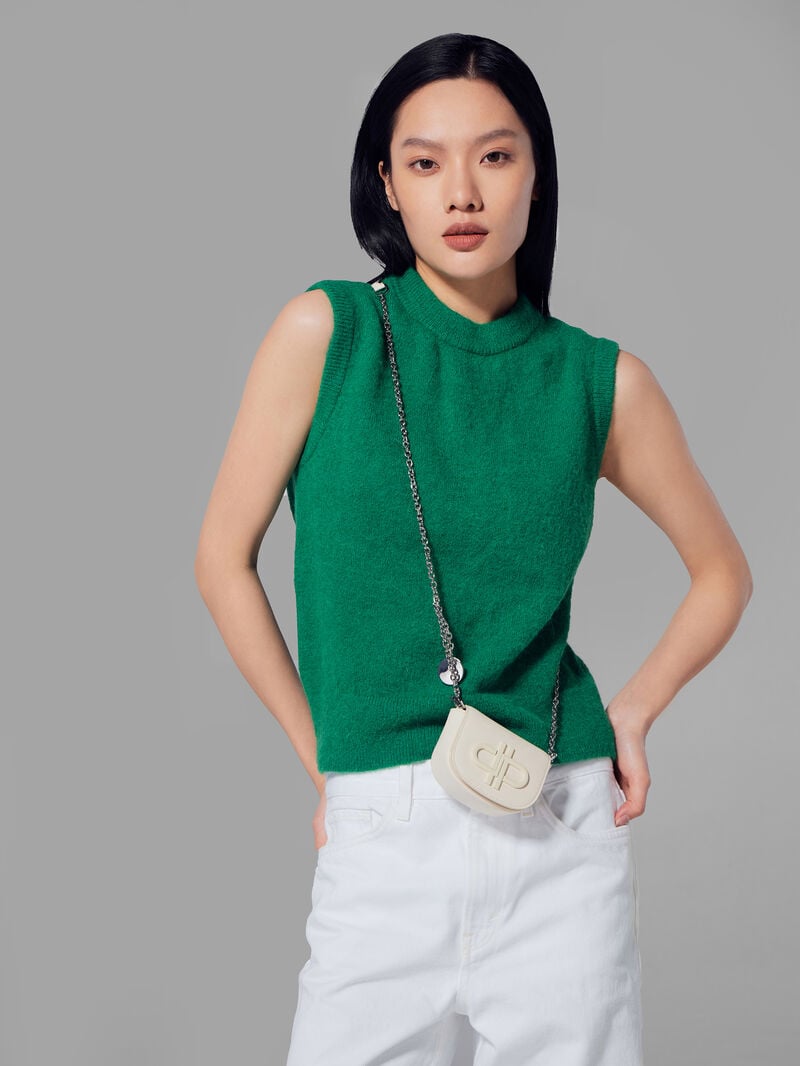 Pedro Icon Leather Micro Sling Pouch Women Pouches Beige | Q9Q-2255