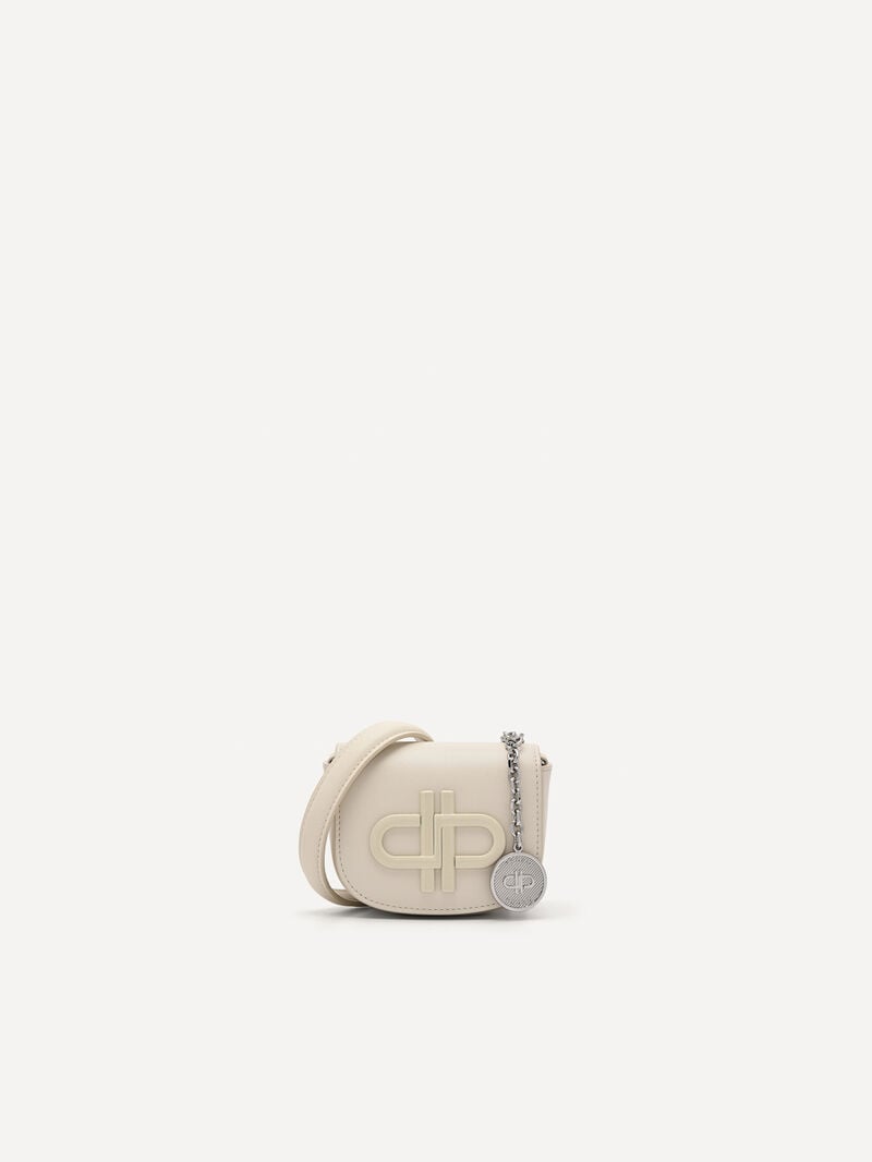 Pedro Icon Leather Micro Sling Pouch Women Pouches Beige | Q9Q-2255