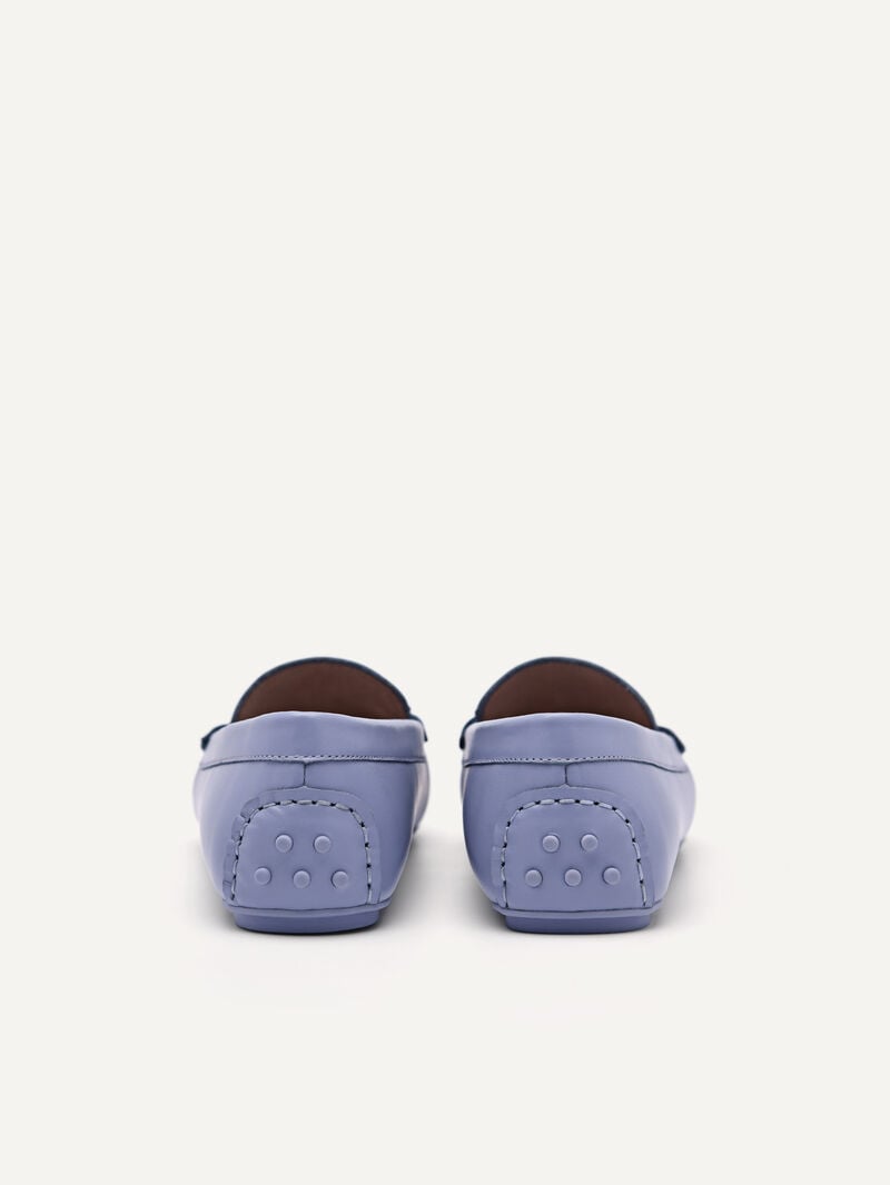 Pedro Icon Leather Moccasins Women Flats Violet | Q9Q-2412