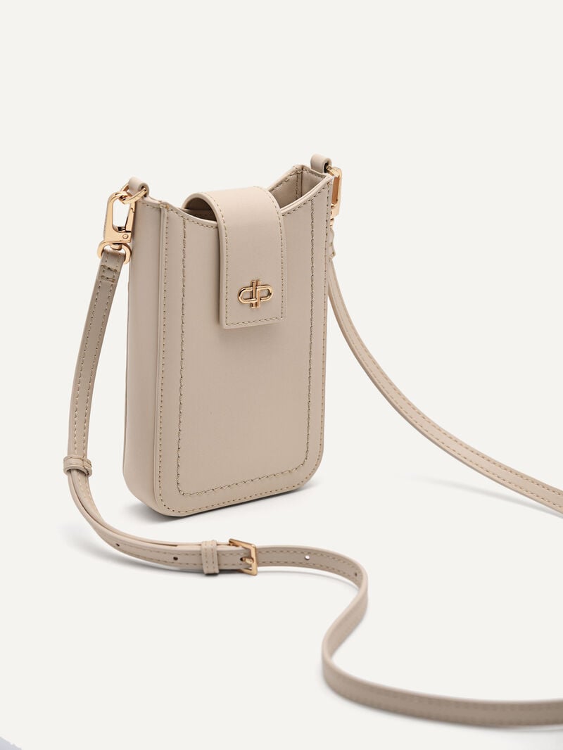 Pedro Icon Leather Phone Pouch Men Tech Accessories Nude | Q9Q-2254