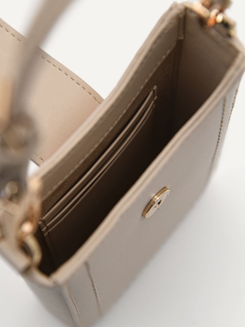 Pedro Icon Leather Phone Pouch Men Tech Accessories Nude | Q9Q-2254