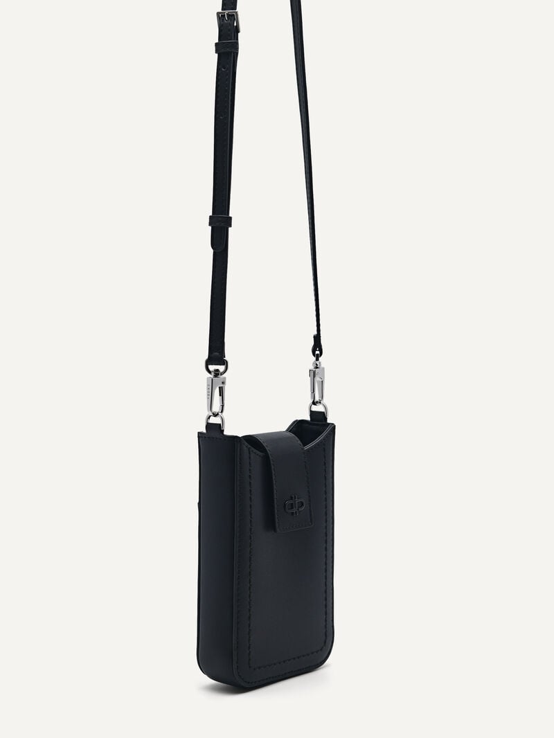 Pedro Icon Leather Phone Pouch Men Tech Accessories Black | Q9Q-2252