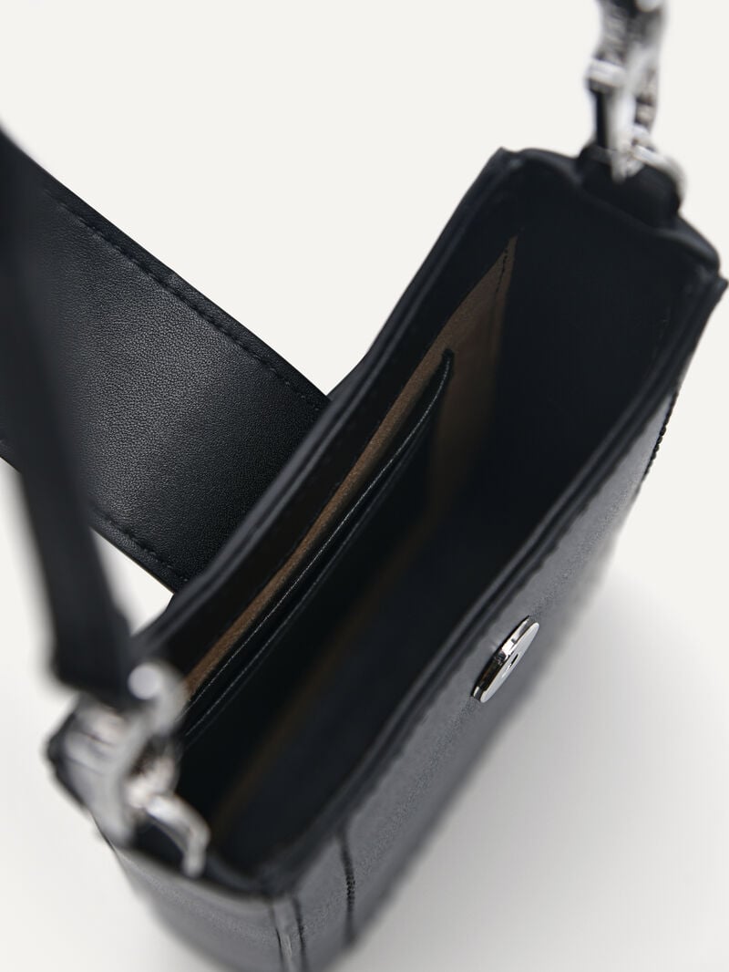 Pedro Icon Leather Phone Pouch Men Tech Accessories Black | Q9Q-2252