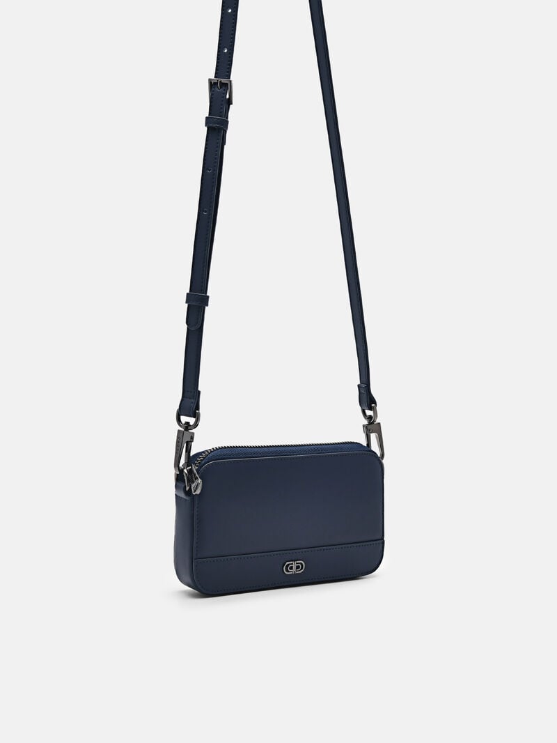 Pedro Icon Leather Phone Pouch Men Tech Accessories Navy | Q9Q-2251