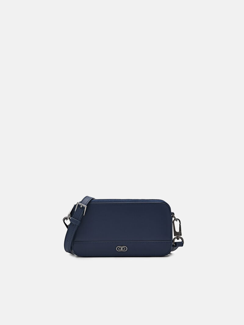 Pedro Icon Leather Phone Pouch Men Tech Accessories Navy | Q9Q-2251