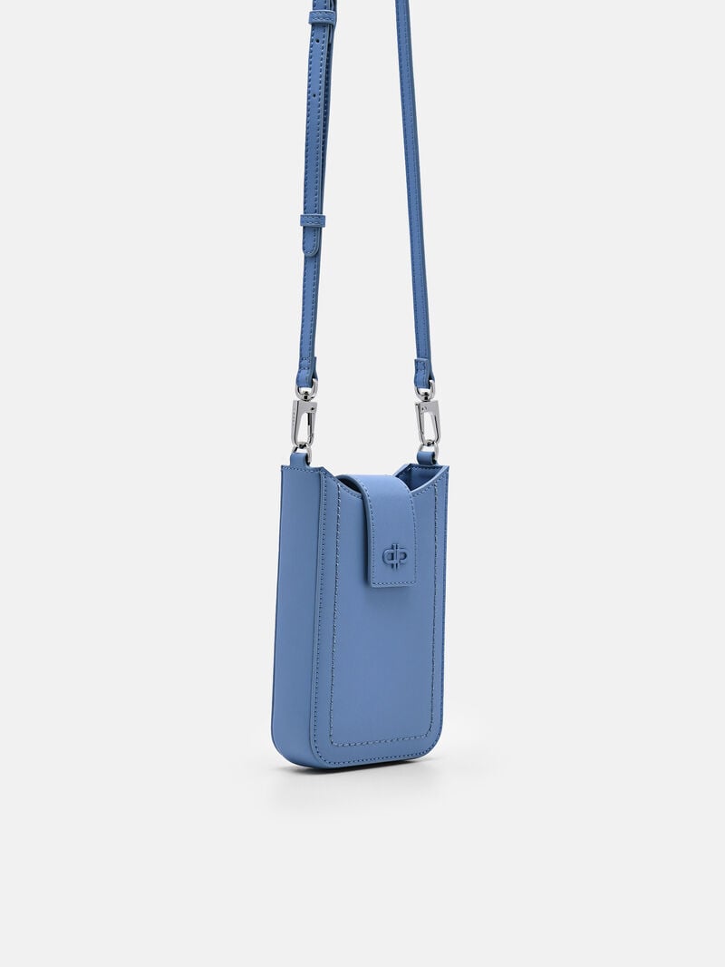 Pedro Icon Leather Phone Pouch Women Tech Accessories Blue | Q9Q-2247